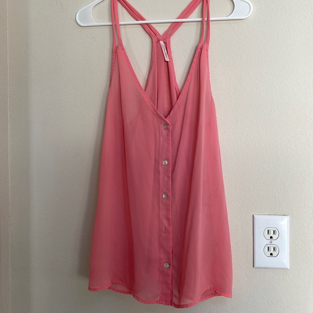 Women’s tank - size medium - super cute see through racer back